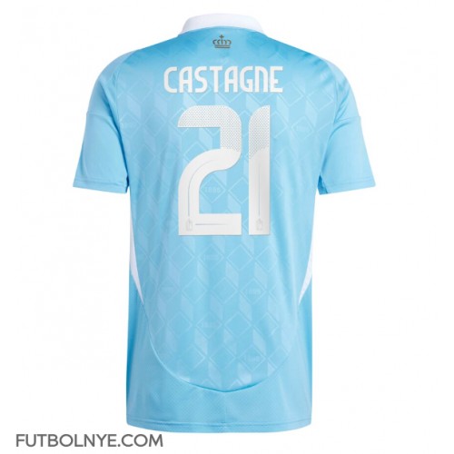 Camiseta Bélgica Timothy Castagne #21 Visitante Equipación Eurocopa 2024 manga corta